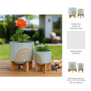 RUTHCLIFF SET OF 2 GREEN PLANTER 11 (IN) 10