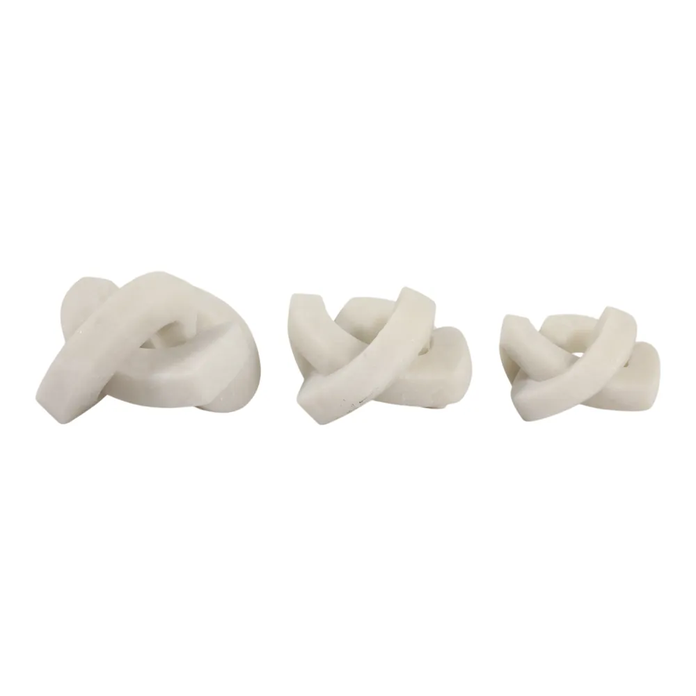 PEYTONHAM SET OF 3 WHITE DECOR 6 (IN)
