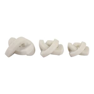 PEYTONHAM SET OF 3 WHITE DECOR 6 (IN) 8