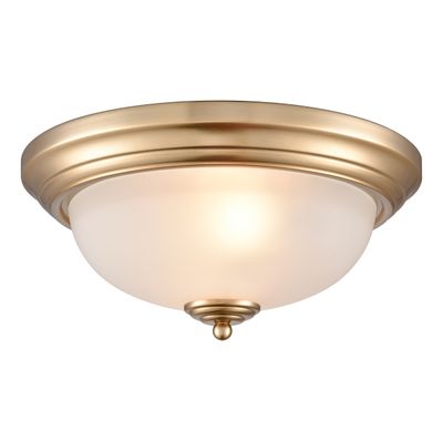 Helena 13'' Wide 2-Light Flush Mount - Satin Gold