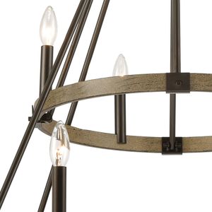 Transitions 36'' Wide 12-Light Chandelier - Oil Rubbed Bronze 2