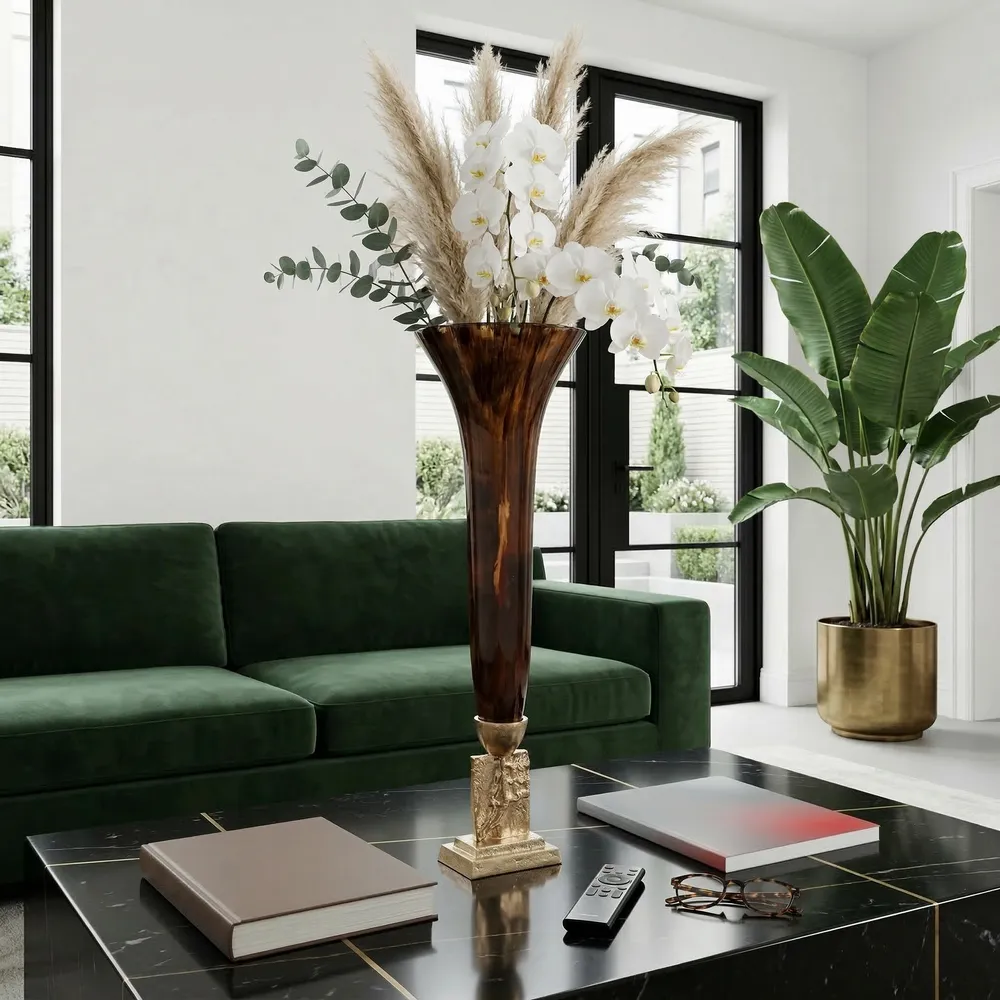 ATLASMILL BRONZE GLASS VASE 26 (IN)