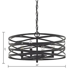 Vorticy 20'' Wide 4-Light Chandelier - Oil Rubbed Bronze 2