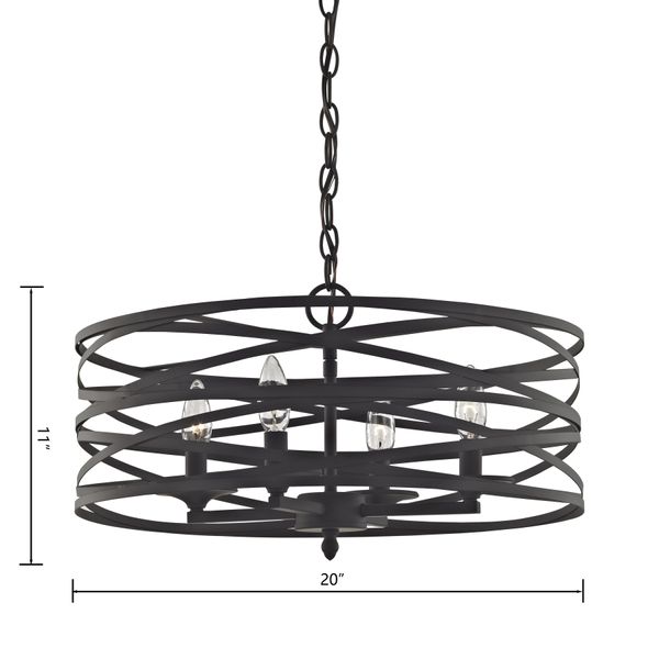 Vorticy 20'' Wide 4-Light Chandelier - Oil Rubbed Bronze