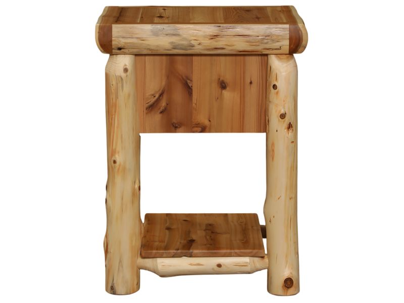 Cedar Mini One Drawer Nightstand - Coffee 4