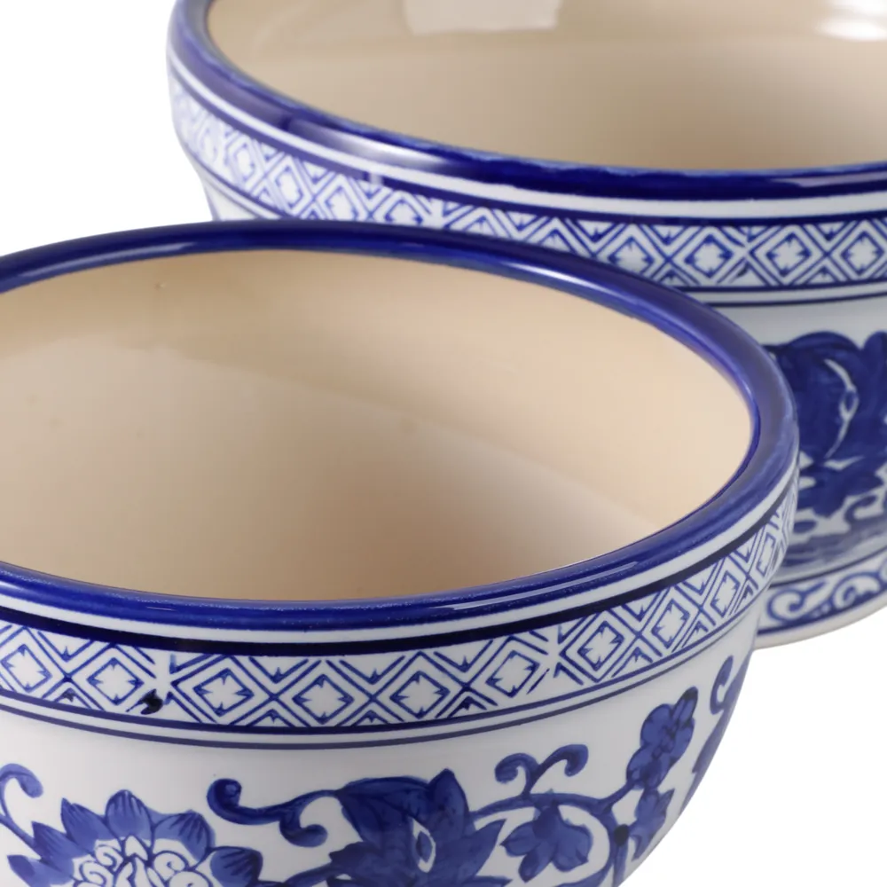 ROYBROOK SET OF 2 BLUE PLANTER 6 (IN)