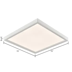 Titan 15'' Wide Integrated LED Down Light - Square White 2
