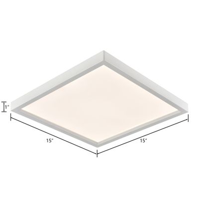 Titan 15'' Wide Integrated LED Down Light - Square White