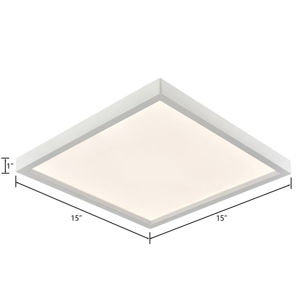 Titan 15'' Wide Integrated LED Down Light - Square White