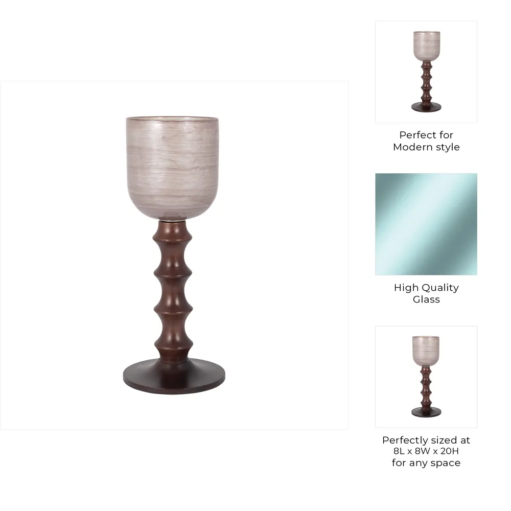 HENLEYSTONE PINK GLASS 20 (IN)