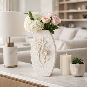HAYESTON WHITE VASE 18 (IN) 11