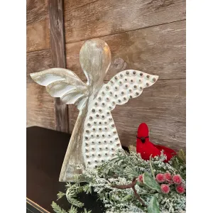 Wooden Beaded Angel 11x9in 1