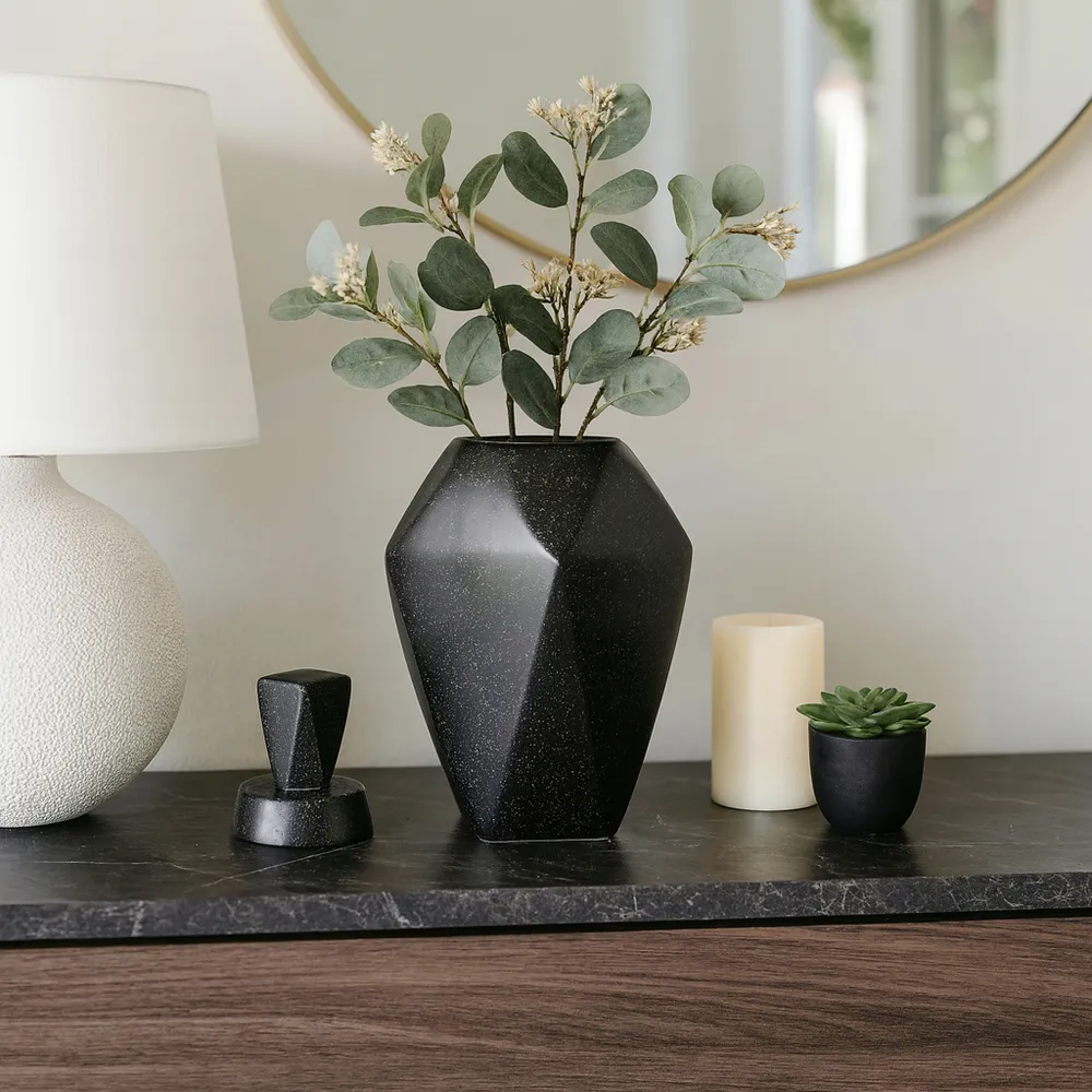 HALTONWORTH BLACK VASE 19 (IN)
