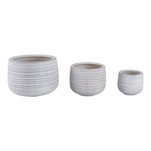 RAYMONDHAVEN SET OF 3 WHITE PLANTER 9 (IN) 4