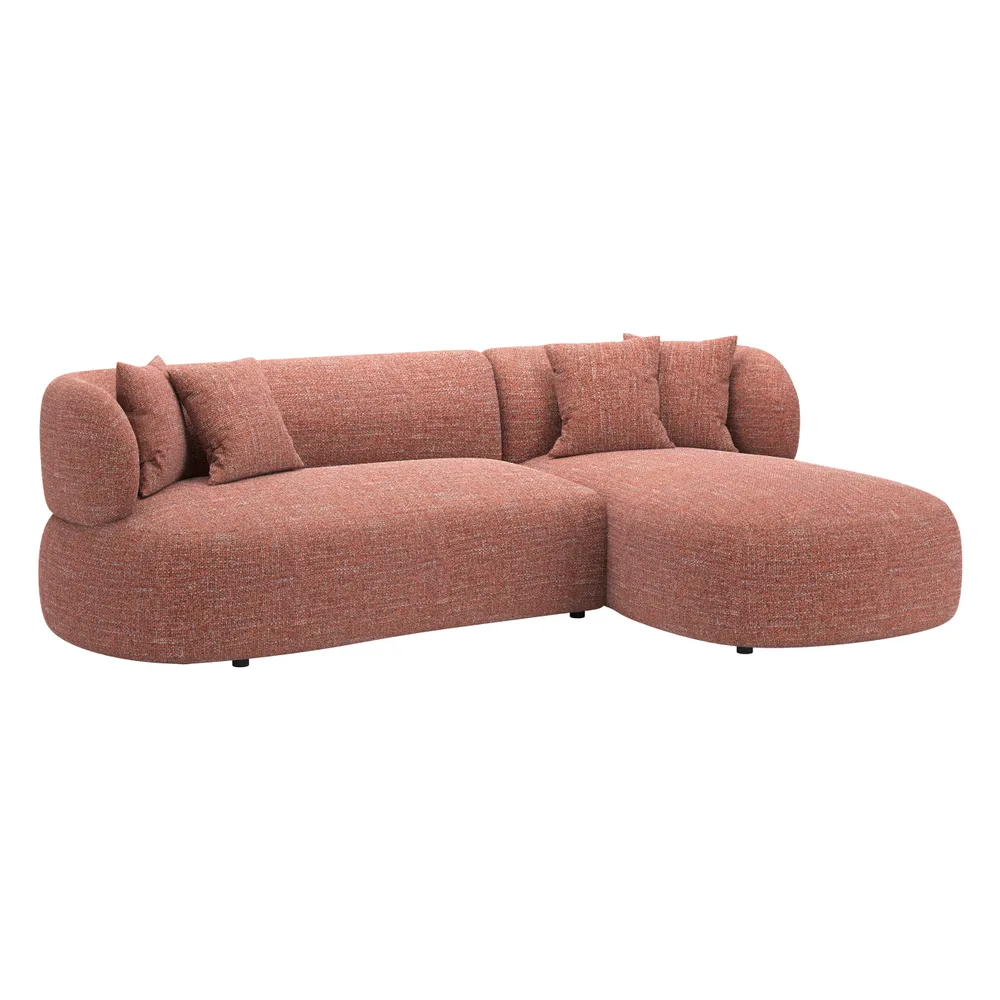 Venezia Chaise Sectional Brown