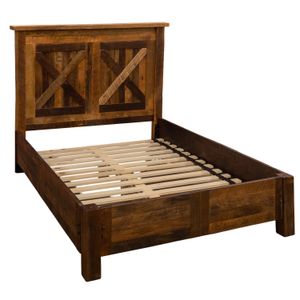 Barnwood Barndoor Bed with Rail System - King 2