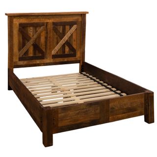 Barnwood Barndoor Bed with Rail System - Cal King