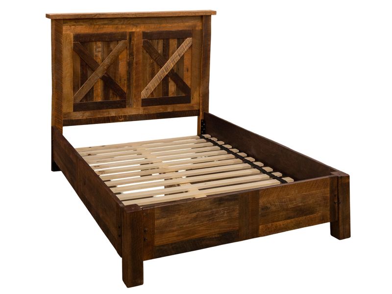 Barnwood Barndoor Bed with Rail System - Cal King 2