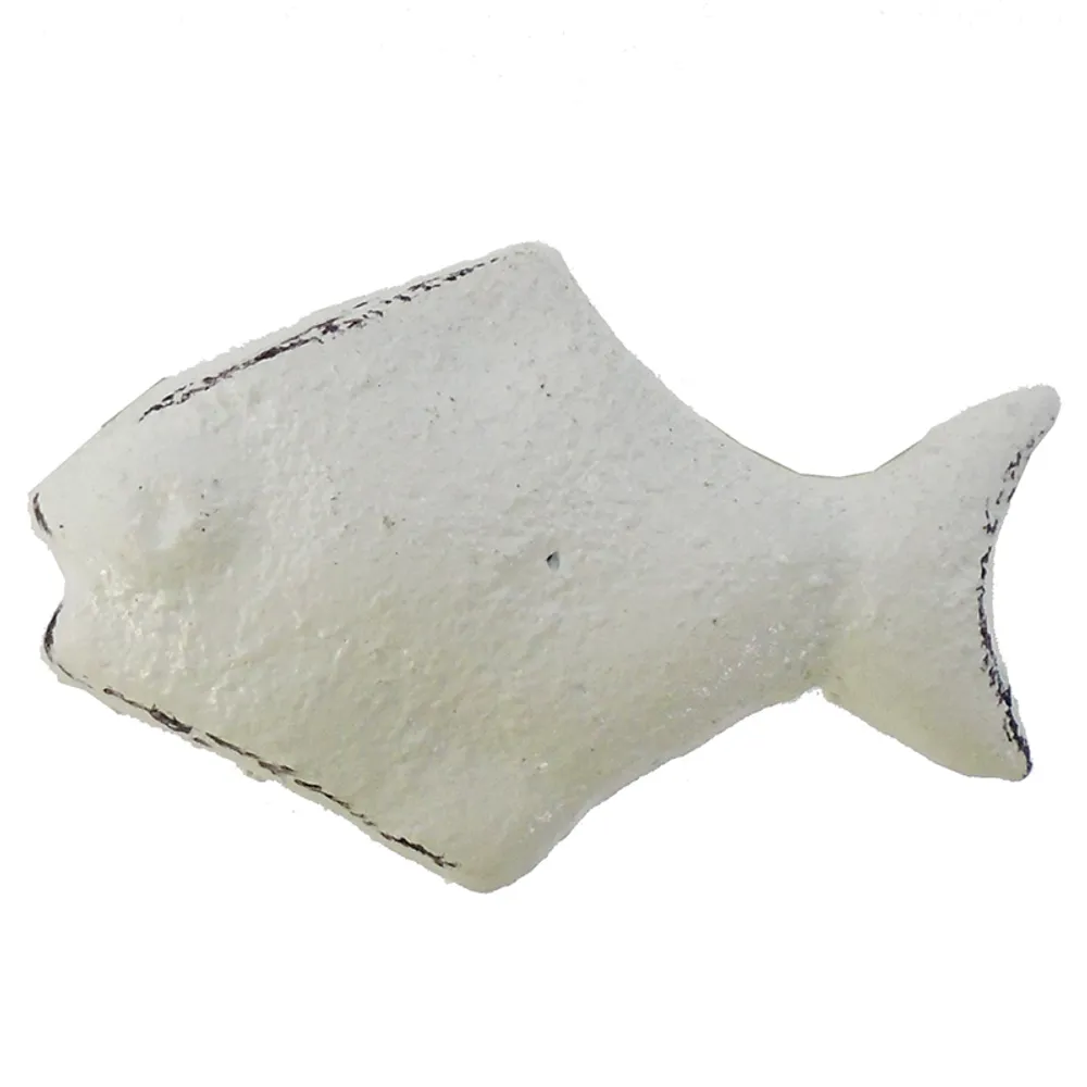 2-1/4" C/I FISH DRAWER PULL/WHITE