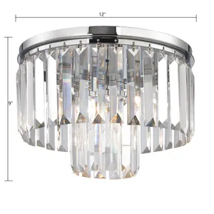 Palacial 12'' Wide 1-Light Flush Mount - Polished Chrome 2