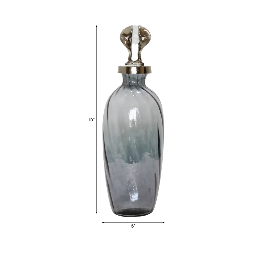 FORDHAMDALE GRAY GLASS VASE 16 (IN)