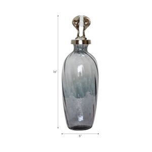 FORDHAMDALE GRAY GLASS VASE 16 (IN) 9