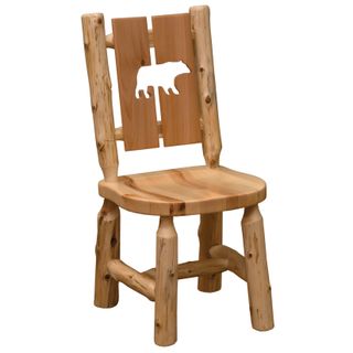 Cedar Cut-out Log Side Chair - Coffee - Bear