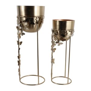 ELDONPORT SET OF 2 GOLD PLANTER 29 (IN) 6