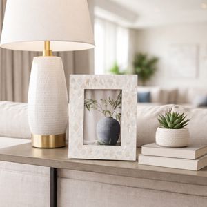 4X6 CAPIZ DIAMOND PHOTO FRAME, MULTI 2