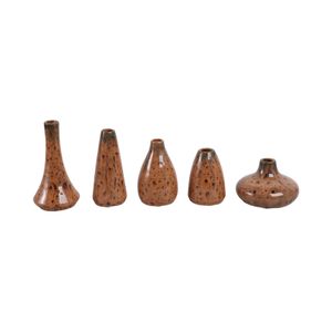 PAXTON SET OF 5 BROWN VASES 8 (IN) 3