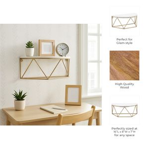 ESSEXPORT WHITE WALL SHELF 7 (IN) 10