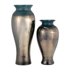 KNOXWICK BLUE GLASS VASE 12 (IN) 8