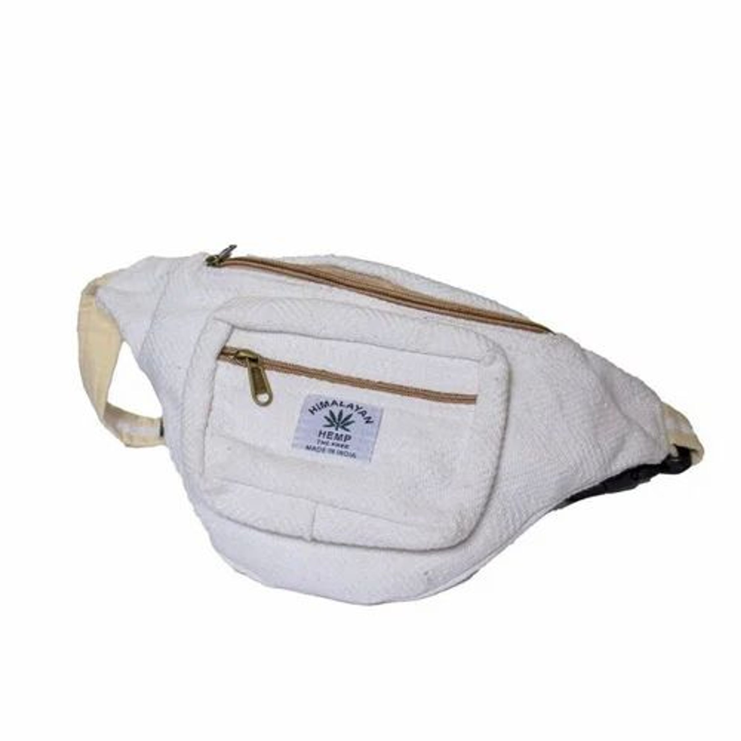 WHITE HIP BAG W ROPE STRAP & JUTE - WHALE - ASST