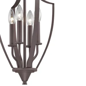 Foyer 11'' Wide 4-Light Chandelier - Oil Rubbed Bronze 4