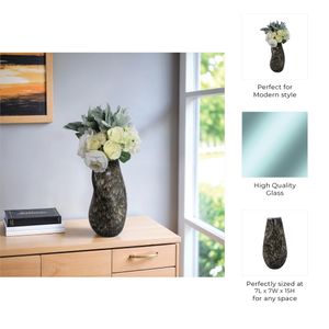 COLEGATE BROWN GLASS VASE 15 (IN) 10