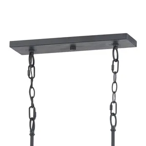 Lexington Green 48'' Wide 8-Light Linear Chandelier - Matte Black 4