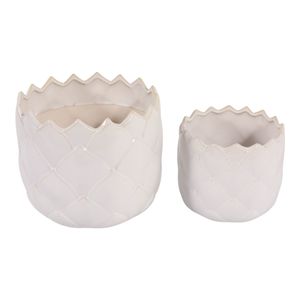 FULTONPARK SET OF 2 IVORY PLANTER 7 (IN) 4