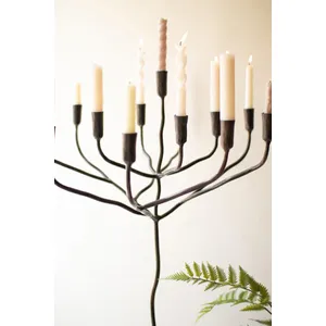 Large Forged-Iron Taper Candelabra 3