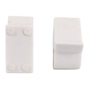 TATEROSE SET OF 2 WHITE BOOKENDS 6 (IN) 7