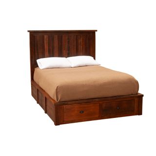 Barnwood Footboard Dresser for Platform Bed - Two Drawer - Single