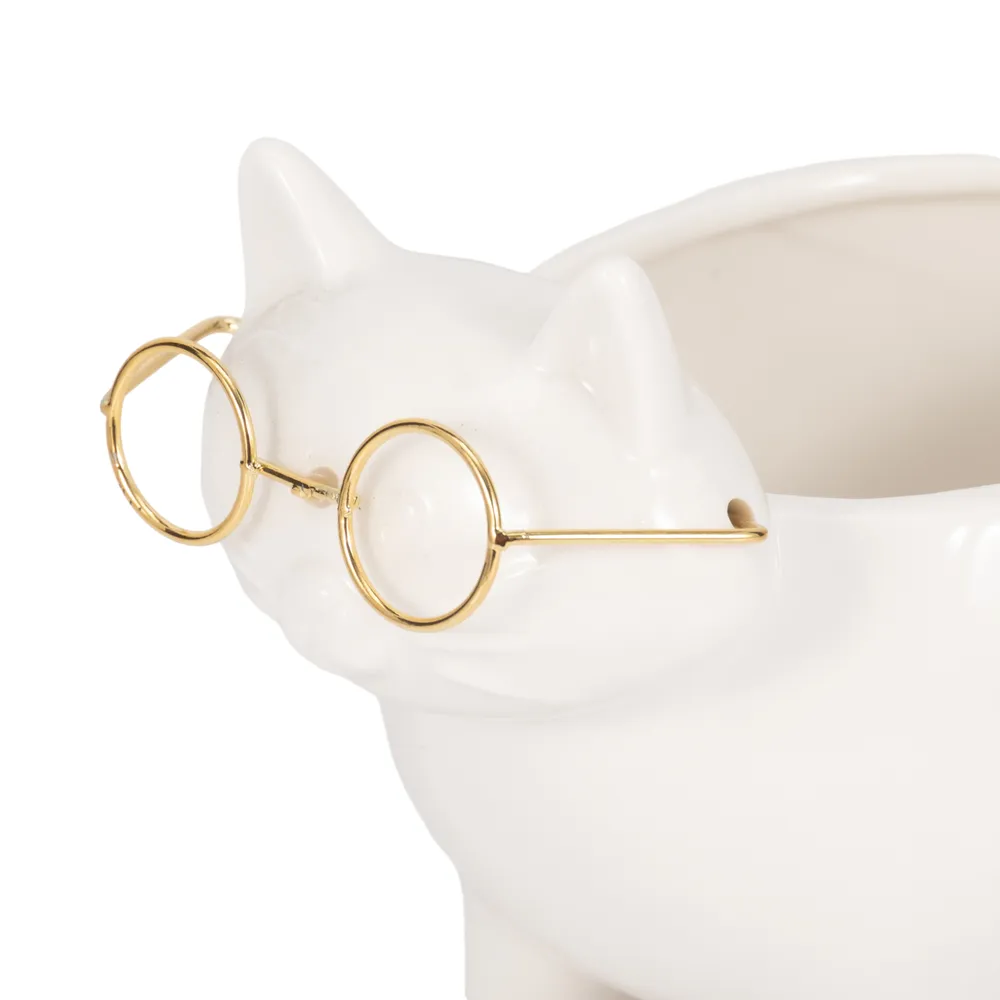 CARLINOAK WHITE TRINKET DISH 8 (IN)