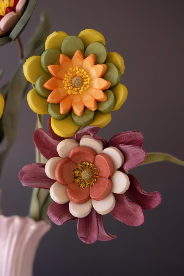 Set of 6 Multi-Colored Botanica