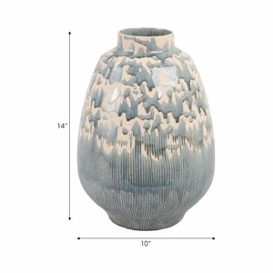 TROY GRAY VASE 14 (IN) 10