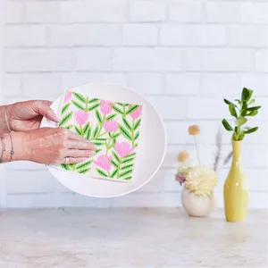 Poppy Papaver blu Eco Sponge Cloths (Set of 2) 4