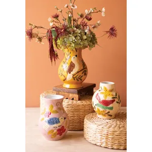Set of 3 Ceramic Bird Vases 1
