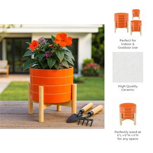PEYTONFORD ORANGE PLANTER 6 (IN) 4