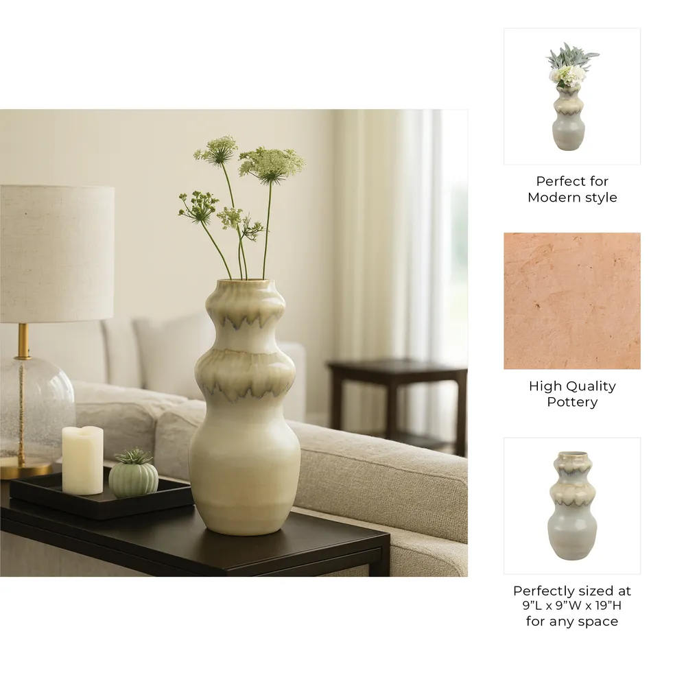CHASEBURN GRAY VASE 19 (IN)