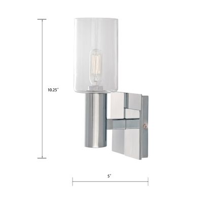 Emery 9.5″ High 1-Light Sconce - Chrome