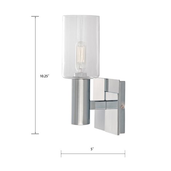 Emery 9.5'' High 1-Light Sconce - Chrome