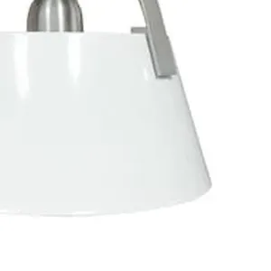 Jepson 9.5'' Wide 1-Light Semi Flush Mount - Matte White with Brushed Nickel 5